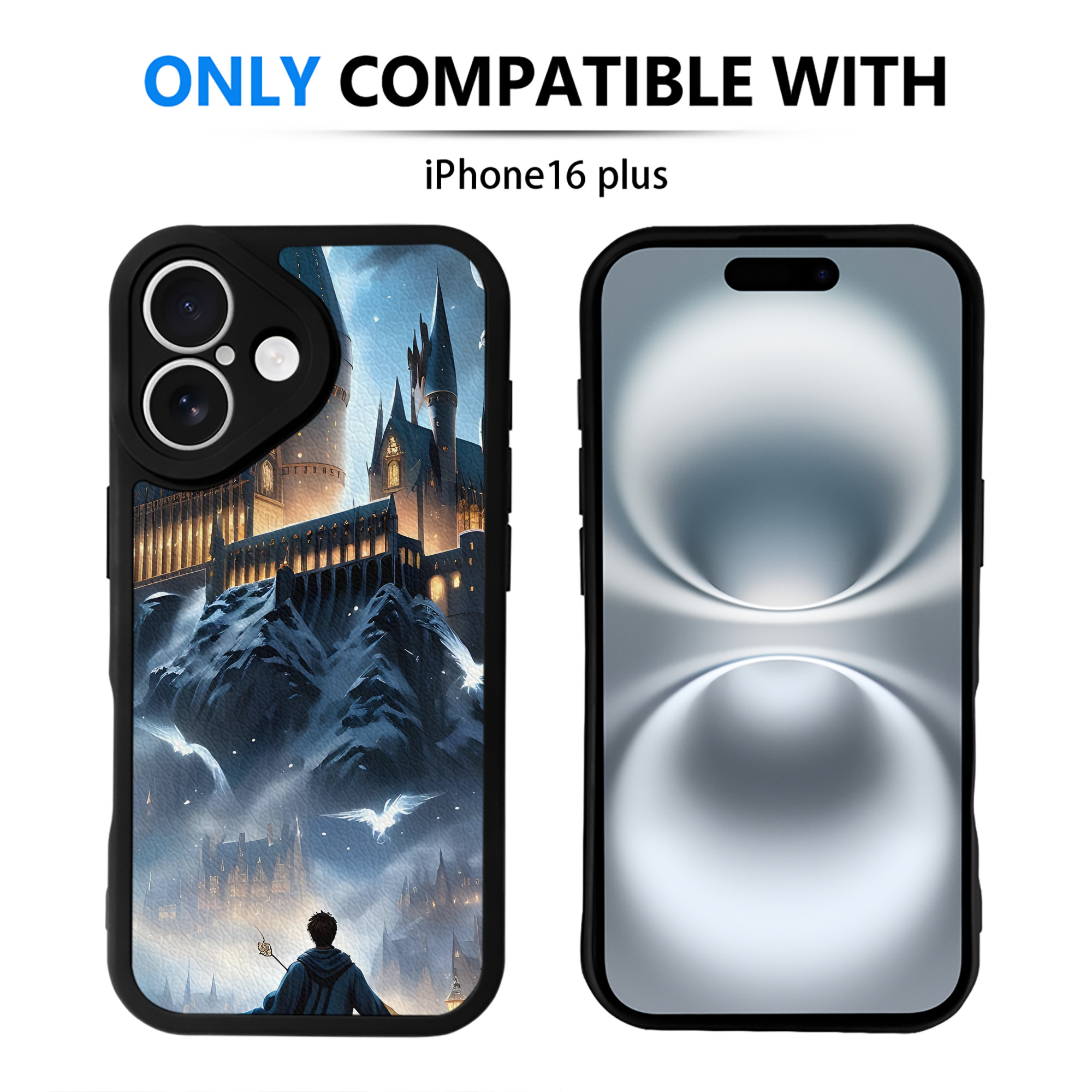 （画像用） Harry Potter ハリー・ポッターシリーズ 【iPhone 16シリーズ対応】シリコンスマホケース（レザー調） 材質：シリコン
